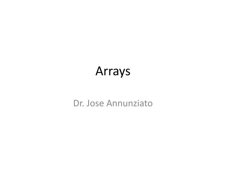 arrays