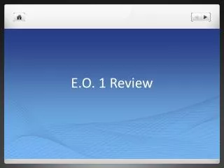 e o 1 review