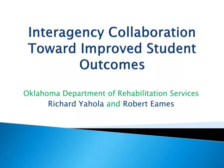 interagency collaboration toward improved student outcomes