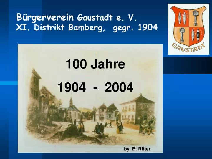 b rgerverein gaustadt e v xi distrikt bamberg gegr 1904