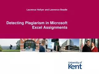 Detecting Plagiarism in Microsoft Excel Assignments