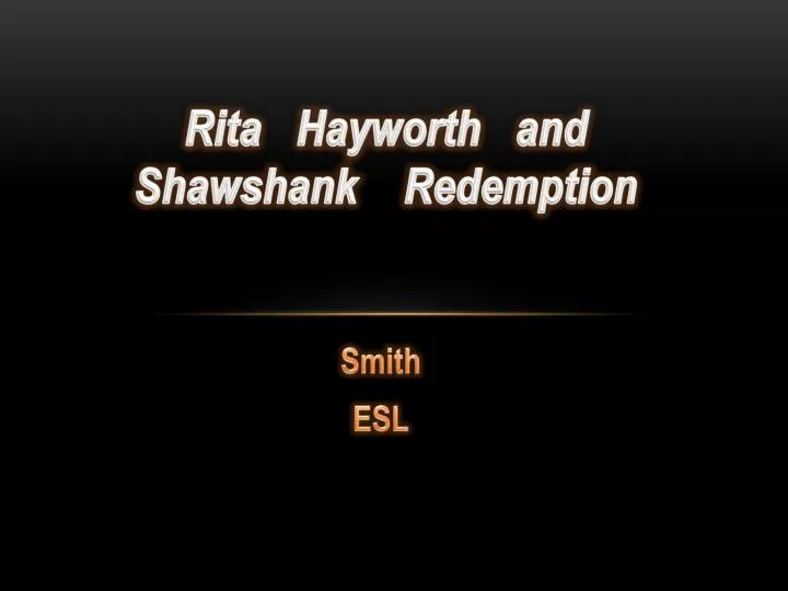 rita hayworth and shawshank redemption