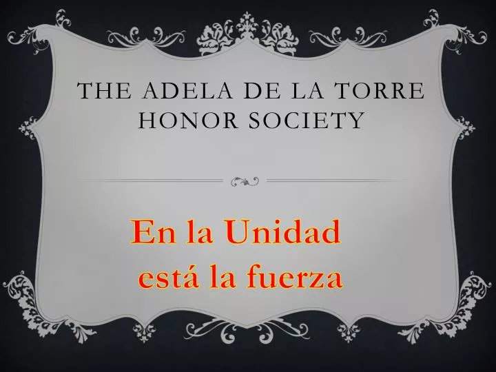 the adela de la torre honor society