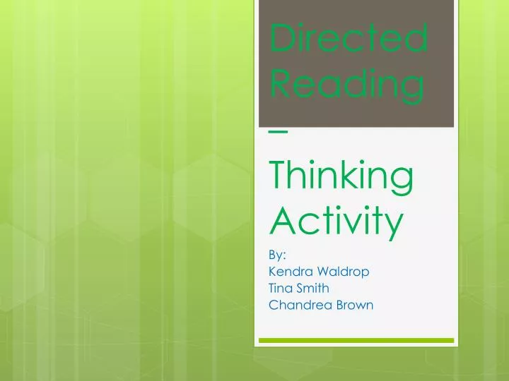 directed reading thinking activity