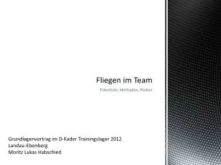 fliegen im team