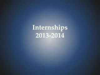 Internships 2013-2014