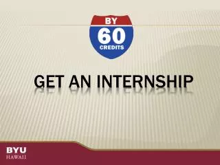 Get an internship