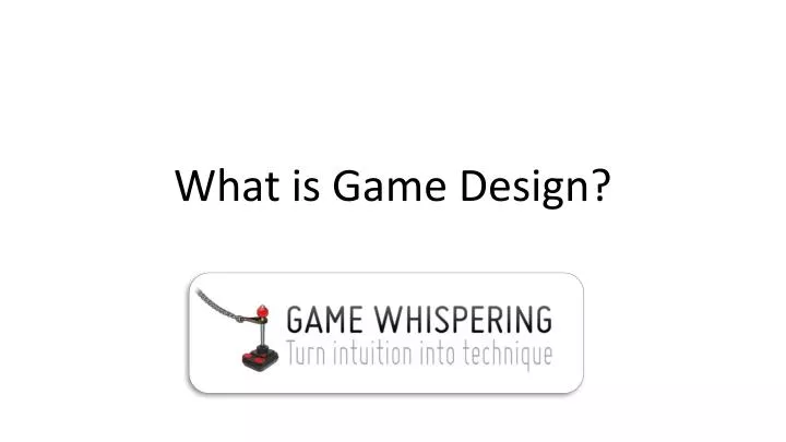 what is game design