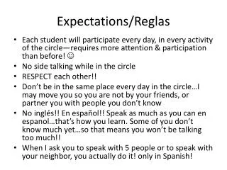 Expectations/Reglas