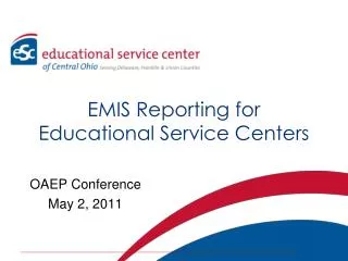 EMIS Reporting for Educational Service Centers