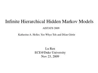 Infinite Hierarchical Hidden Markov Models