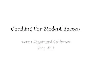 Coaching For Student Success