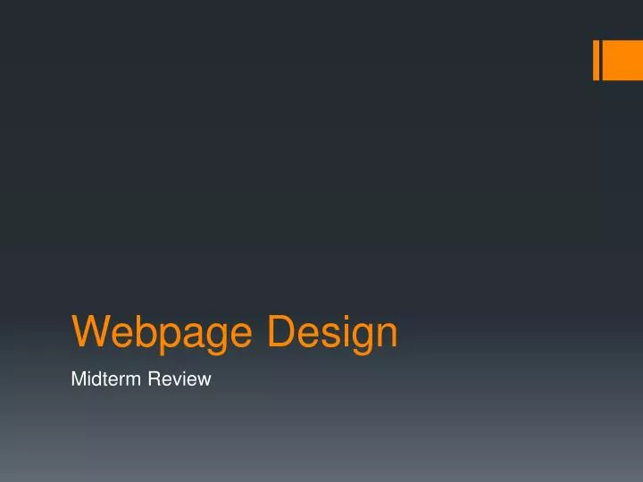 webpage design