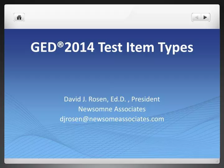 ged 2014 test item types