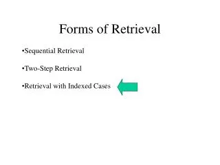Forms of Retrieval