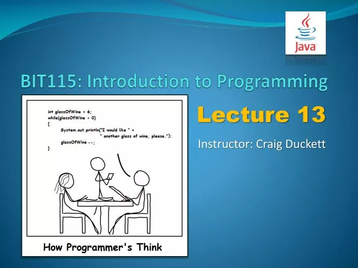 bit115 introduction to programming