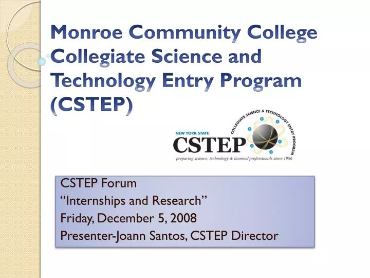 monroe community college collegiate science and technology entry program cstep