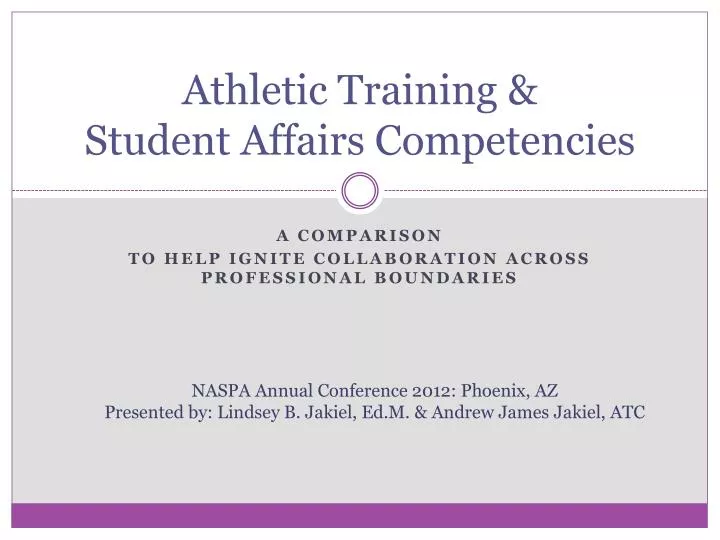 athletic training student affairs competencies