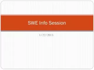 SWE Info Session