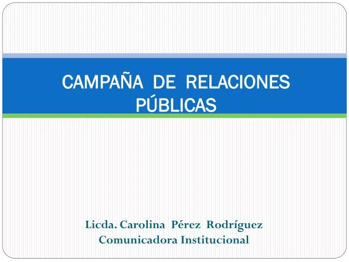 campa a de relaciones p blicas