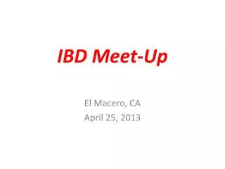 IBD Meet-Up