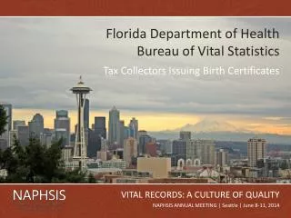 Florida Department of Health Bureau of Vital Statistics