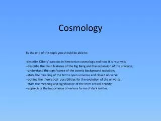 Cosmology