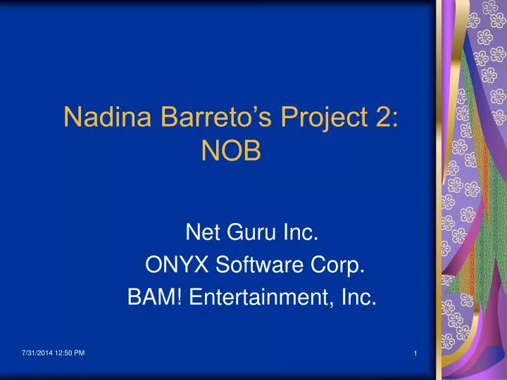 nadina barreto s project 2 nob