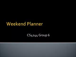 Weekend Planner