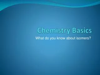 Chemistry Basics