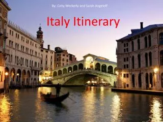 Italy Itinerary