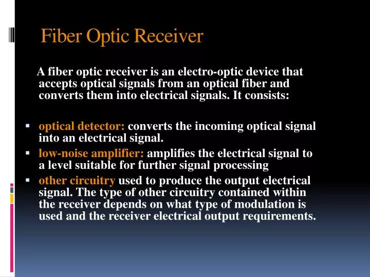 fiber optic receiver