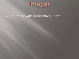 integer