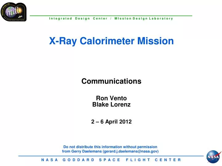 x ray calorimeter mission