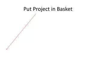 Put Project in Basket