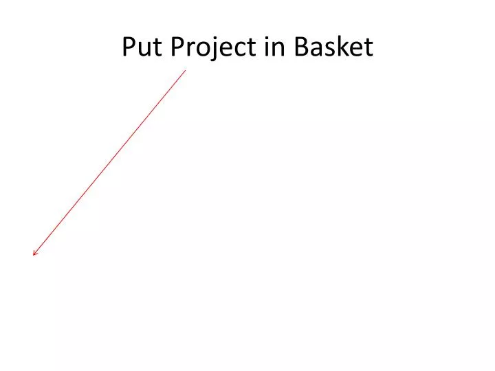 put project in basket