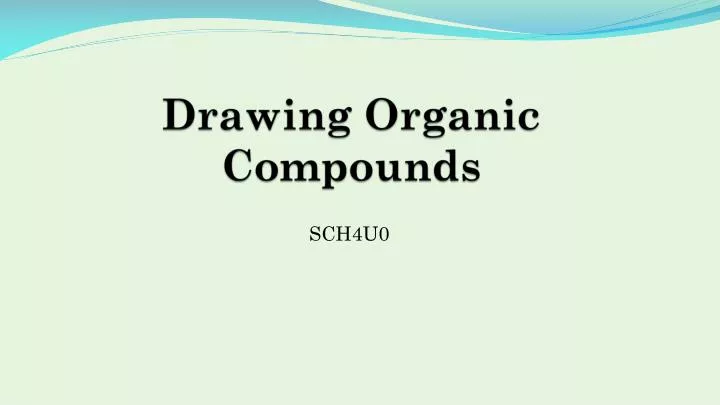 drawing organic compounds