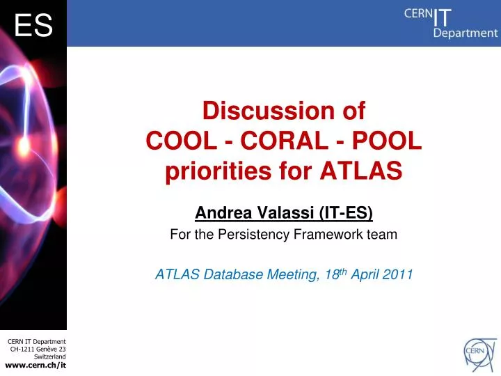 discussion of cool coral pool priorities for atlas