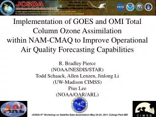 Implementation of GOES and OMI Total Column Ozone Assimilation