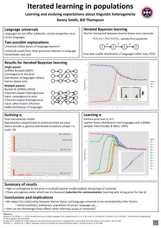 Iterated learning in populations