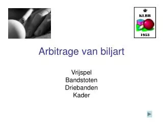 arbitrage van biljart