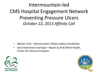 Marlyn Conti - Intermountain, Patient Safety Coordinator