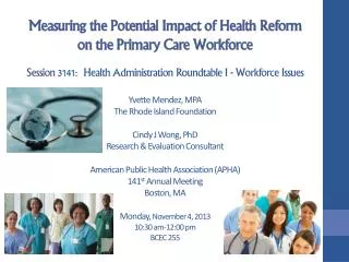 Measuring the Potential Impact of Health Reform on the Primary Care Workforce