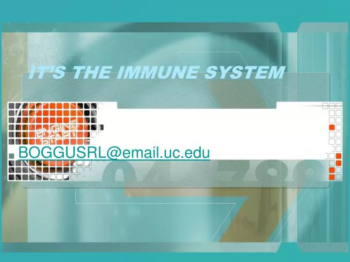 it s the immune system