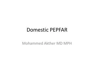 Domestic PEPFAR