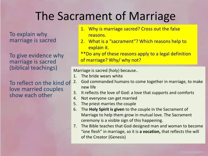 the sacrament of marriage