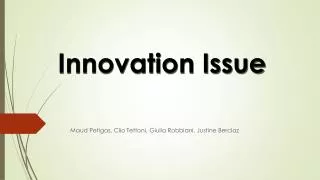 Innovation Issue