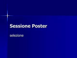 sessione poster