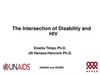 The Intersection of Disability and HIV