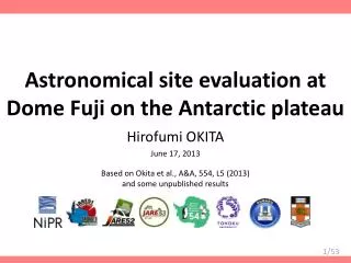 Astronomical site evaluation at Dome Fuji on the Antarctic plateau